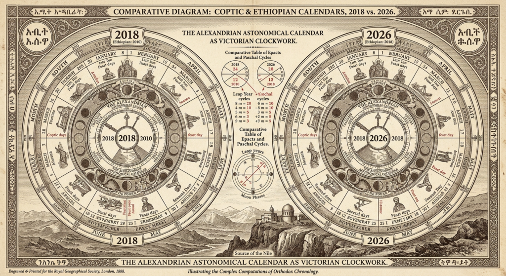 Calendriers copte et éthiopien, Nayrouz et Enkutatash — illustration Thadeus' Worlds