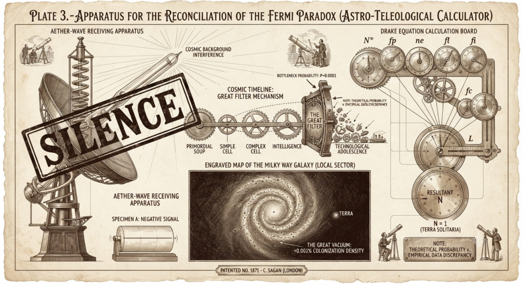 Le paradoxe de Fermi, le grand silence — illustration Thadeus' Worlds